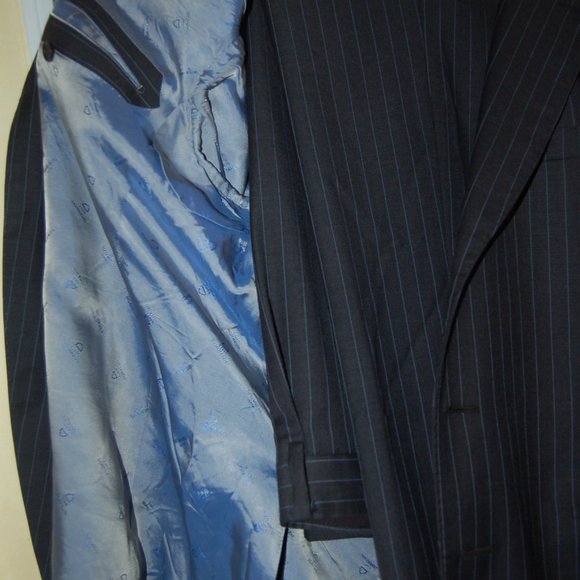 Dormeuil Wool Custom Grey Pin Stripe Suit - Picture 6 of 8